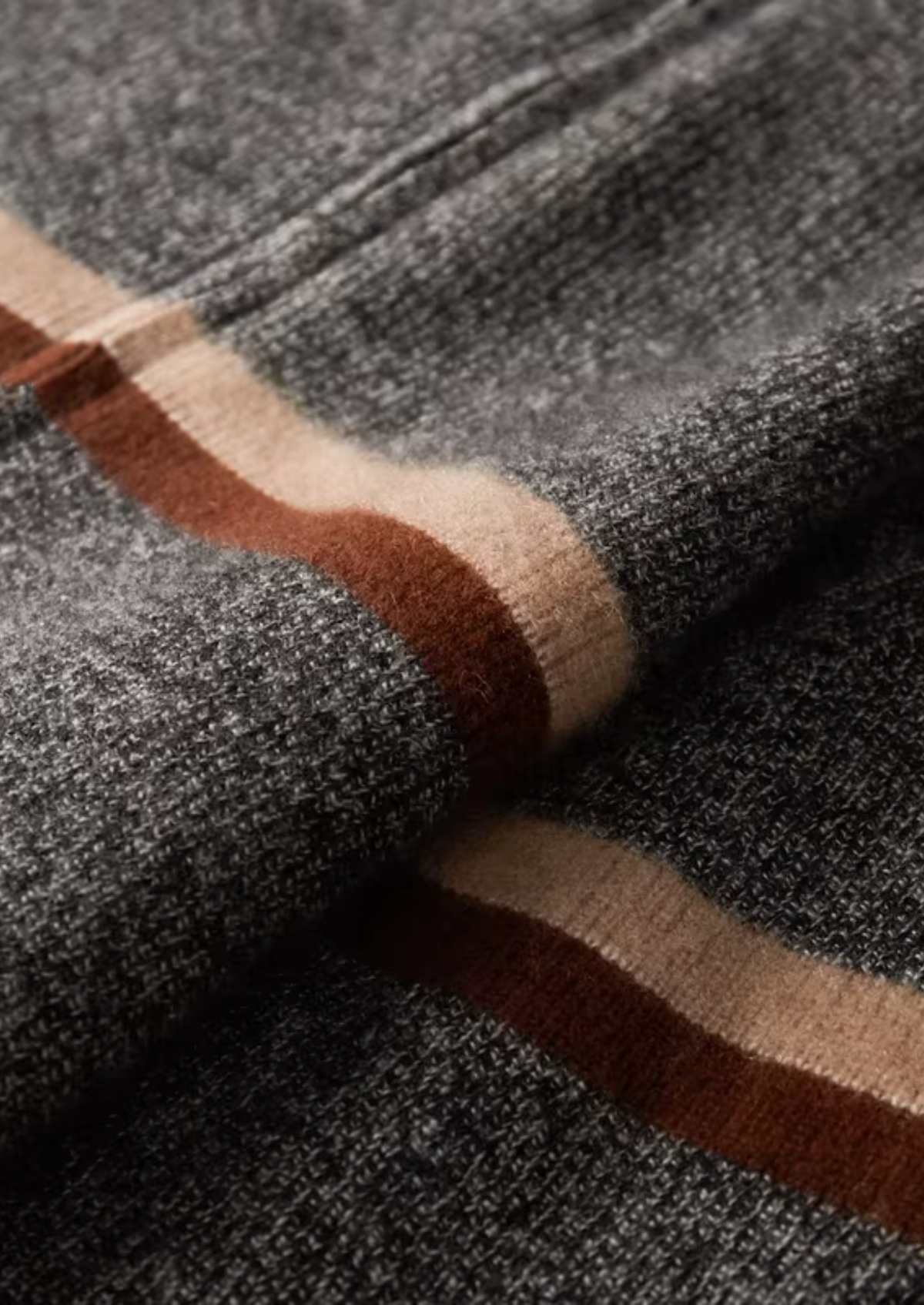 Pure Cashmere Striped Zip Cardigan | Solmar