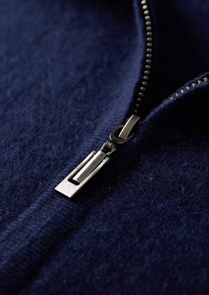 Pure Extra-Fine Merino Wool Navy Blue Damien Set | Solmar