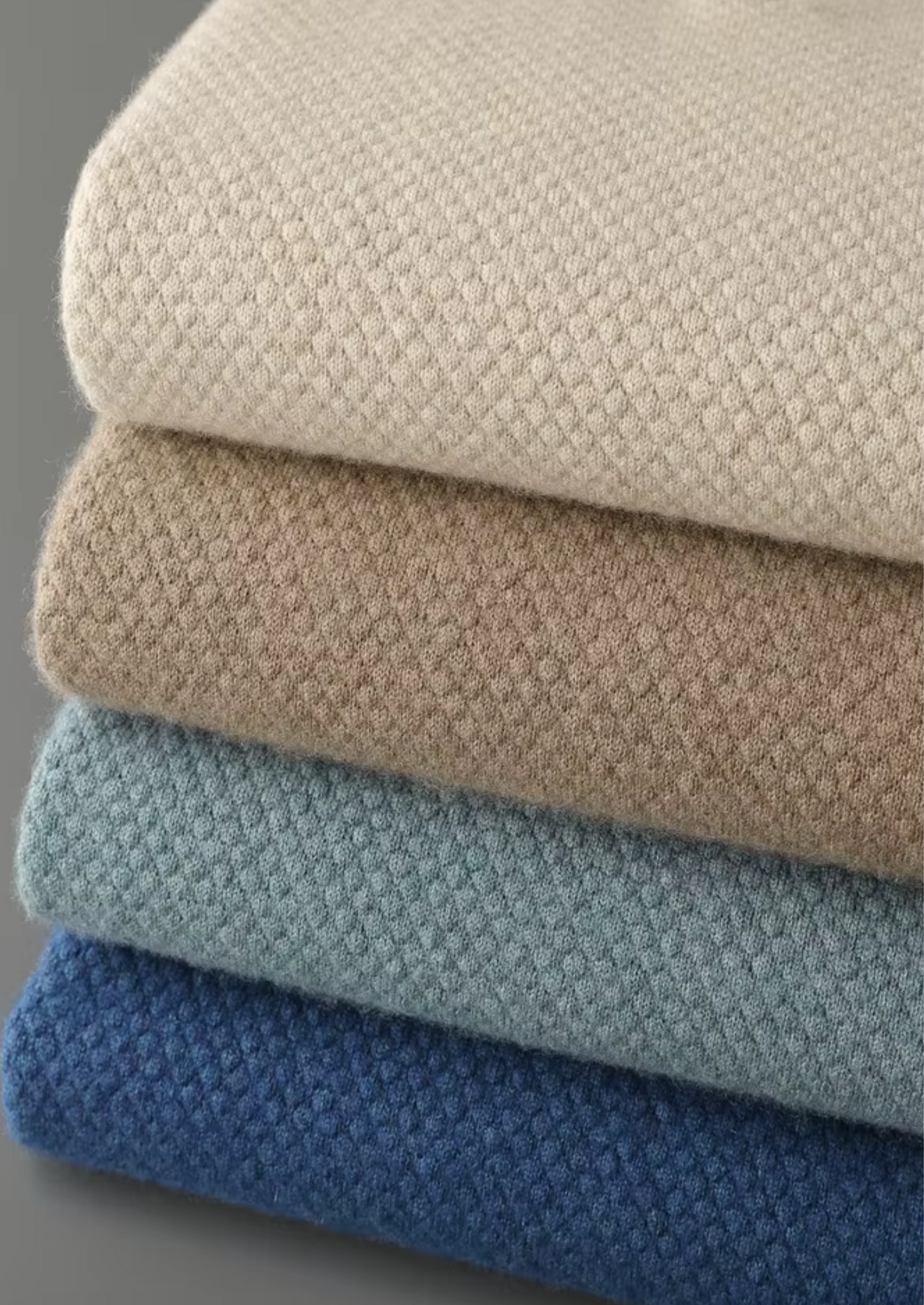 Premium Cashmere Textured Sweater Polo | Solmar