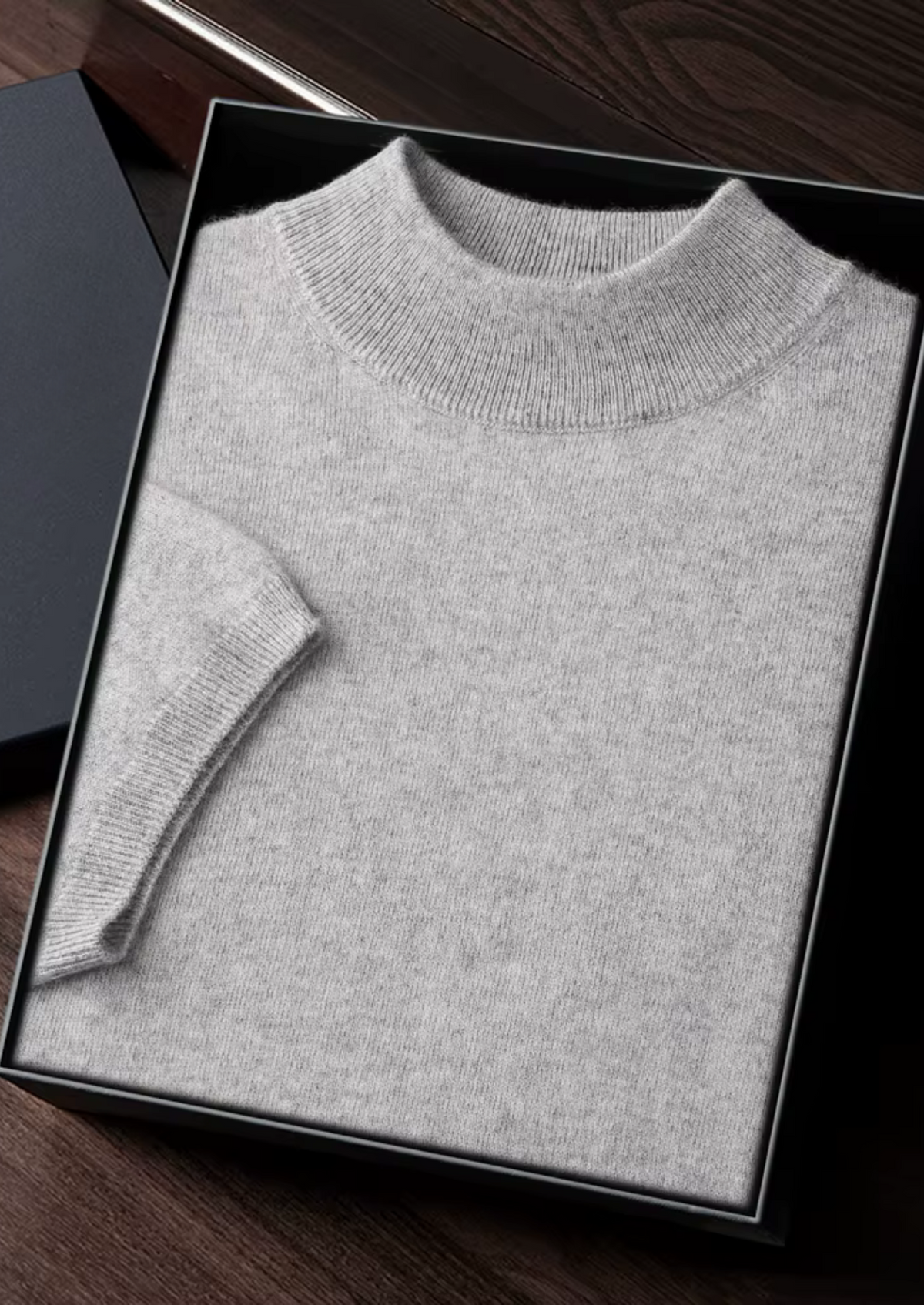 Camiseta de Cuello Semi Alto de Cachemira Premium