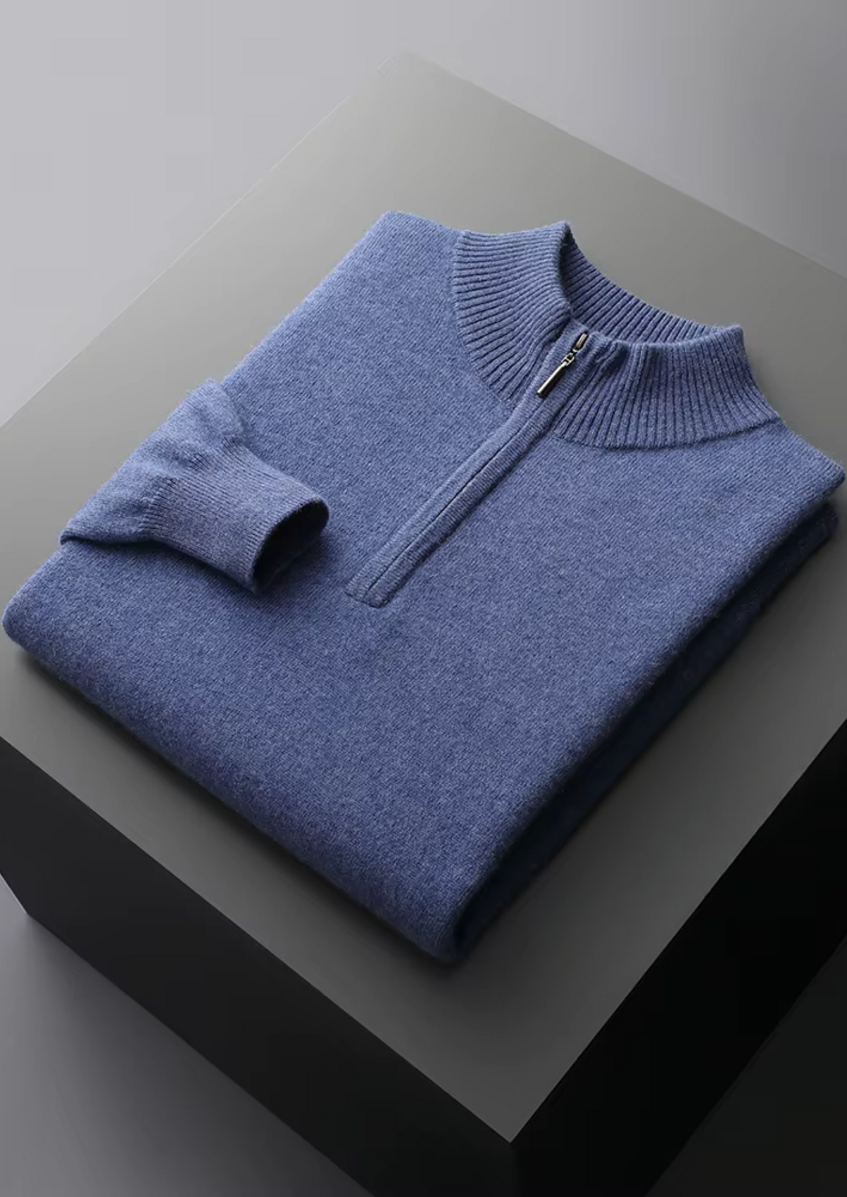 Pure Extra-Fine Merino Wool Half Zip Sweater | Solmar