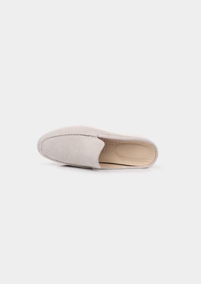 Light Gray Marina Suede Slipper | Solmar