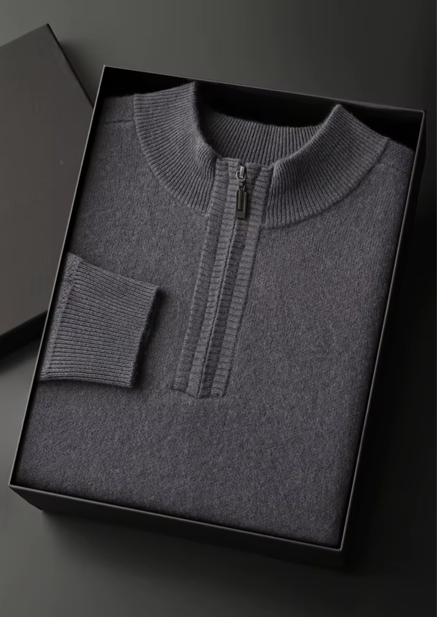 Premium Cashmere Essential Half-Zip Sweater | Solmar