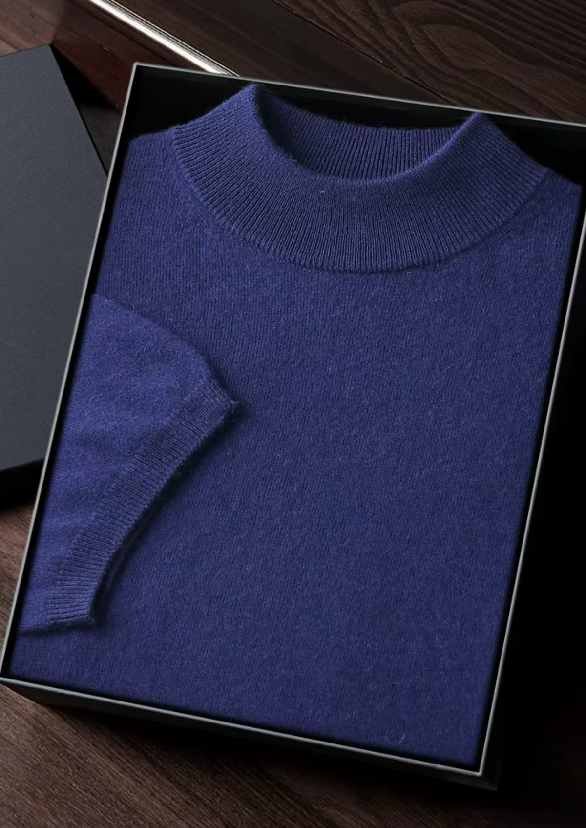 Camiseta de Cuello Semi Alto de Cachemira Premium