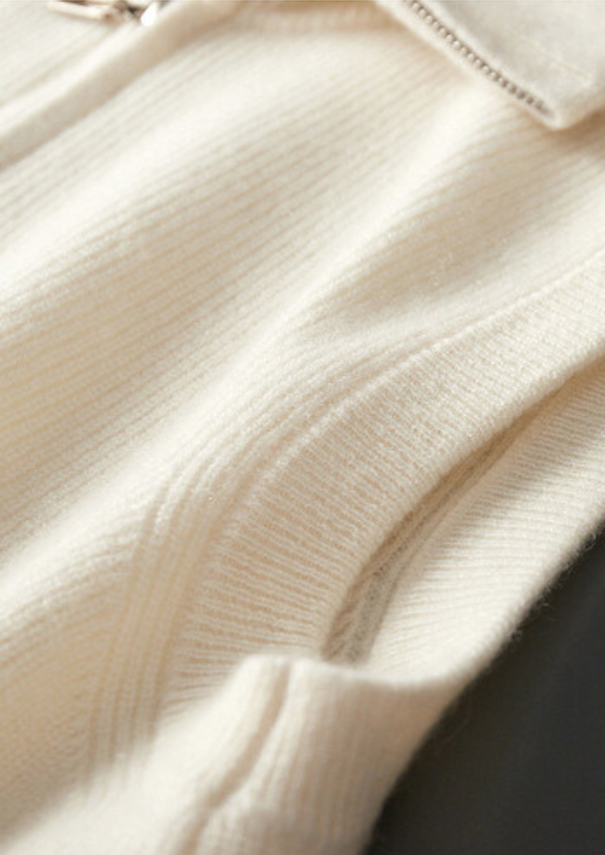 Pure Cashmere Ivory Body Warmer Vest | Solmar