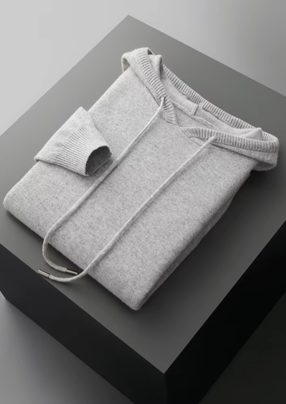 Pure Extra-Fine Merino Wool Light Gray Savro Set | Solmar