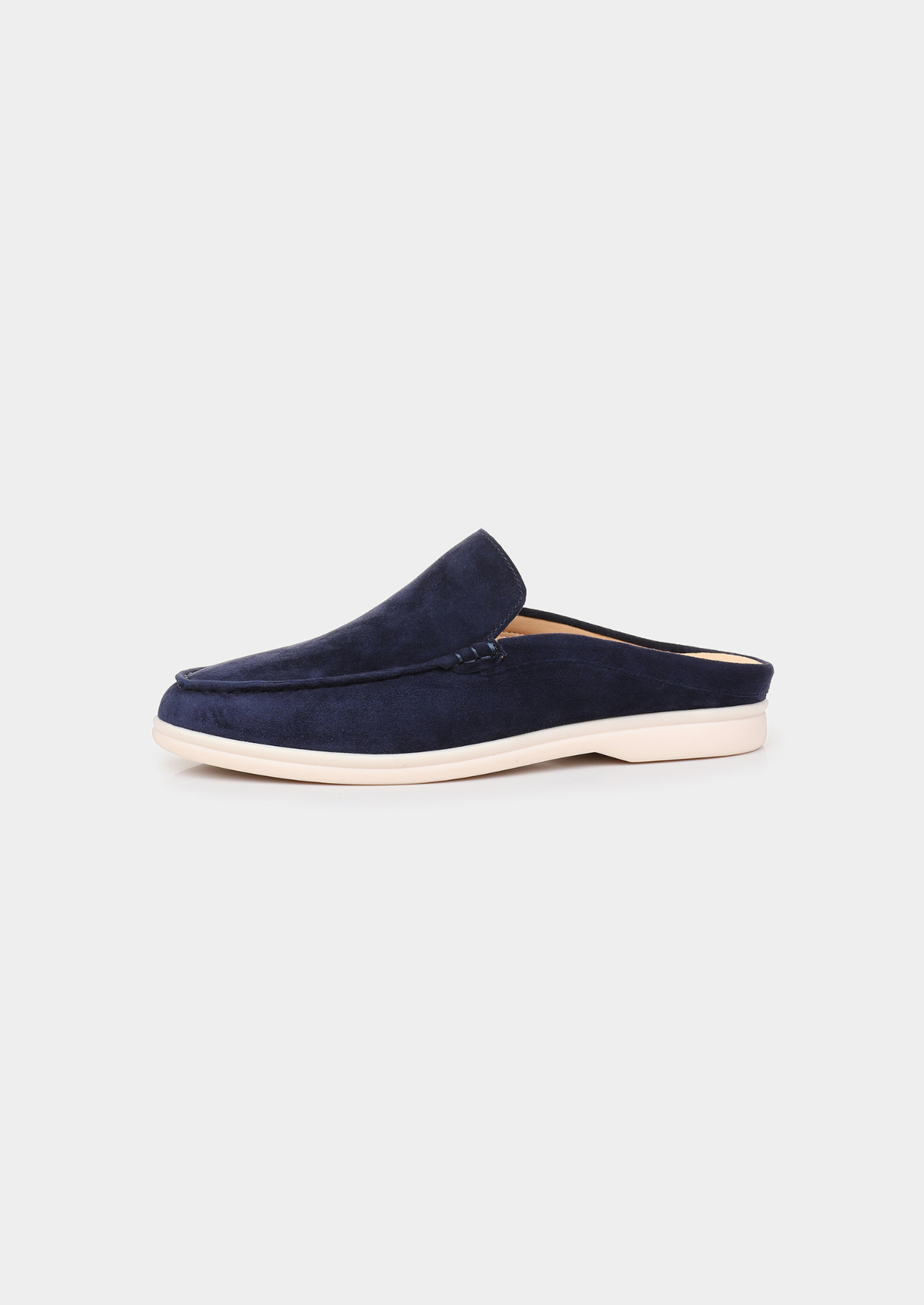 Navy Blue Marina Suede Slipper | Solmar