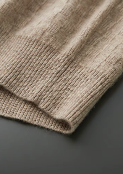 Premium Cashmere Textured Crewneck | Solmar