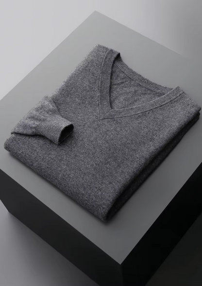 Pure Extra-Fine Merino Wool Classic V-Neck Sweater | Solmar