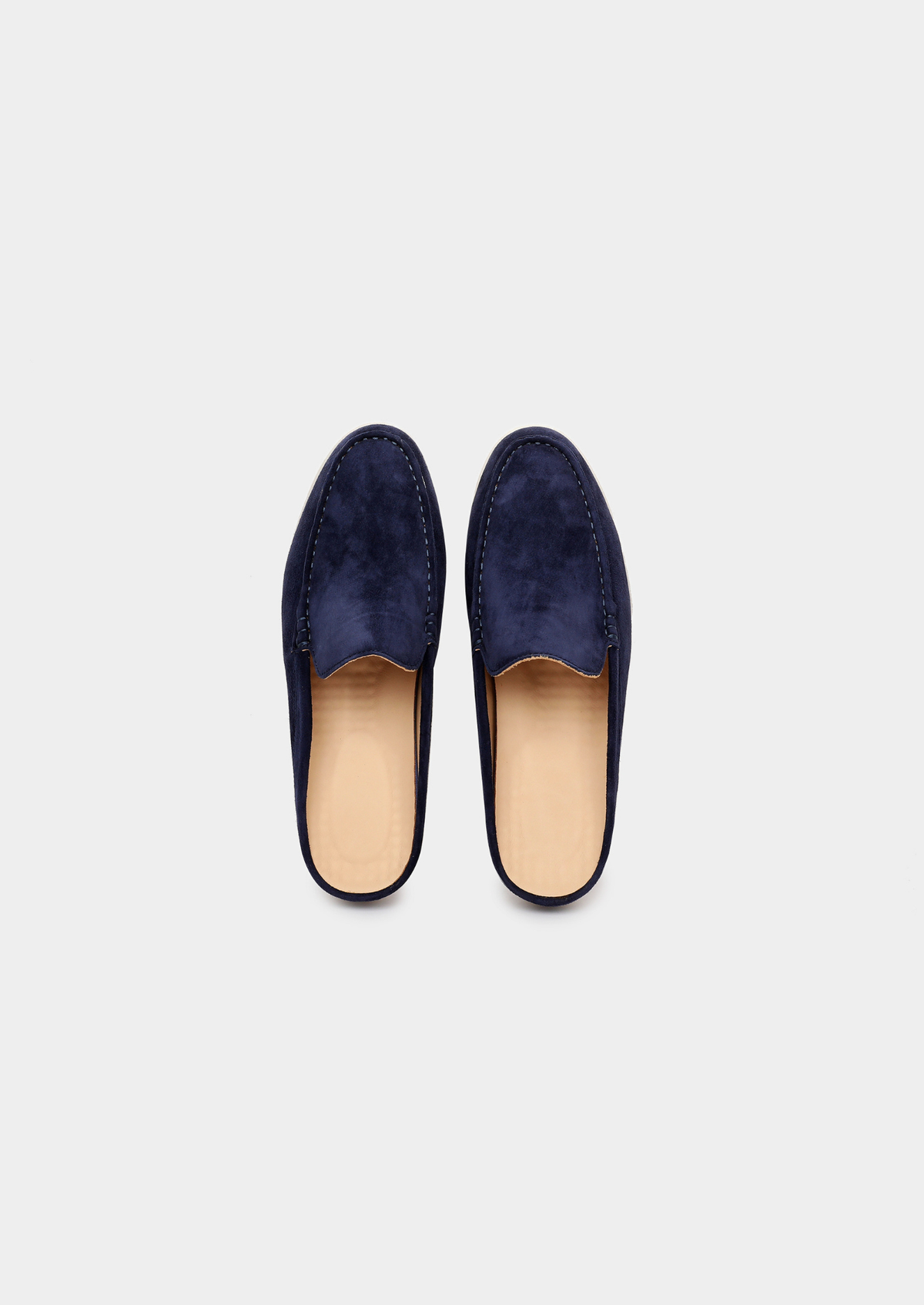 Navy Blue Marina Suede Slipper | Solmar