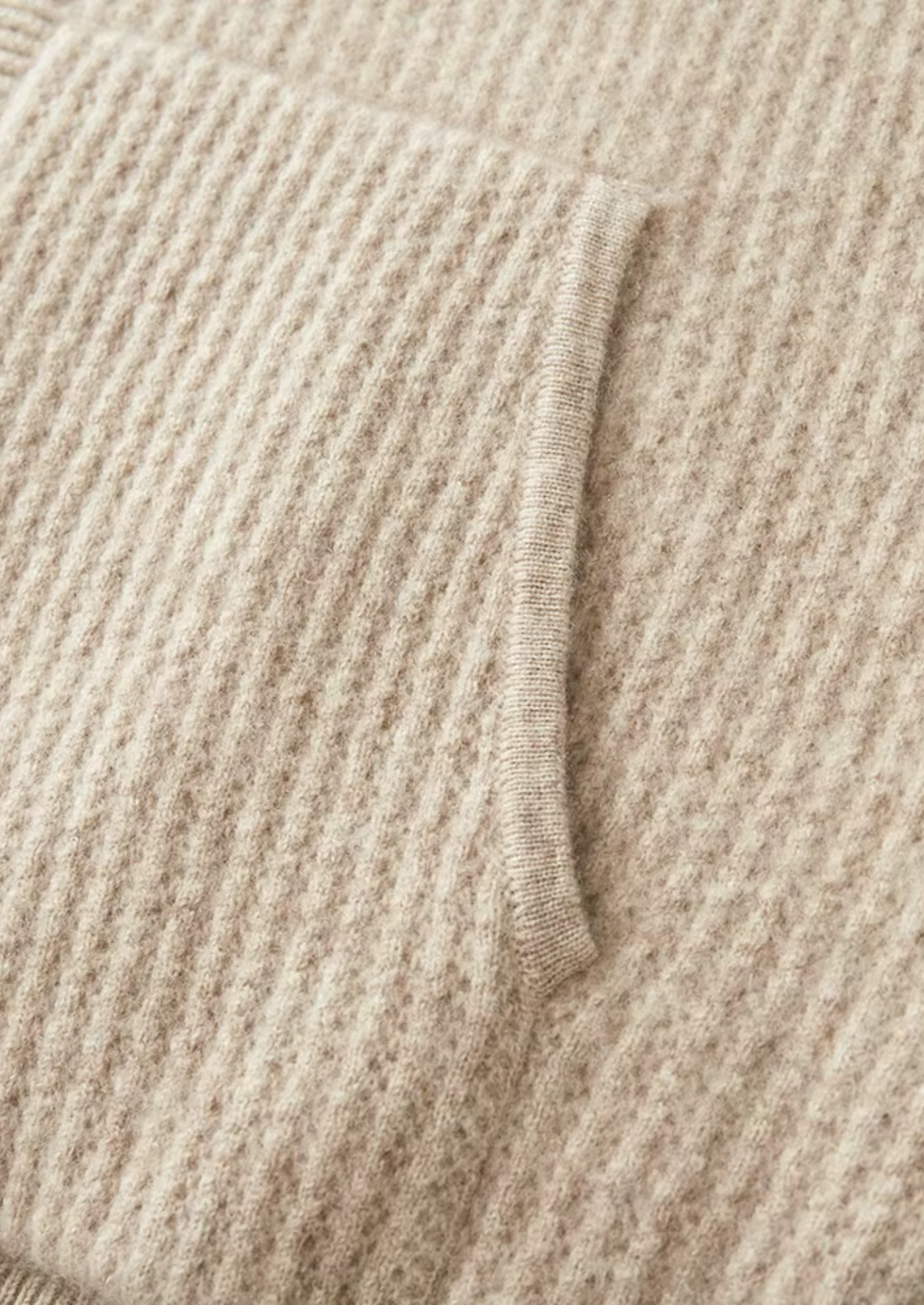 Pure Extra-Fine Merino Wool Ribbed Zipper Hoodie | Solmar