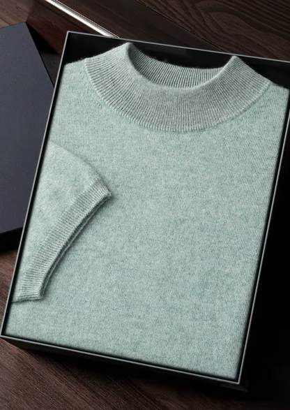 Camiseta de Cuello Semi Alto de Cachemira Premium