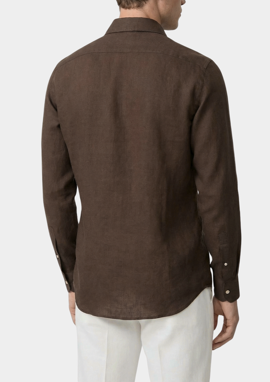Portofino Coastal Shirt - Dark Brown | Solmar