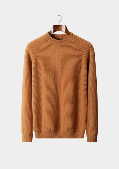 Pure Extra-Fine Merino Wool Ribbed Raglan Crewneck | Solmar