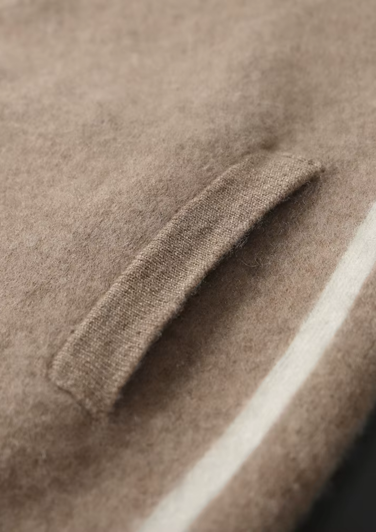 Premium Cashmere Two Tone Zipper Hoodie | Solmar