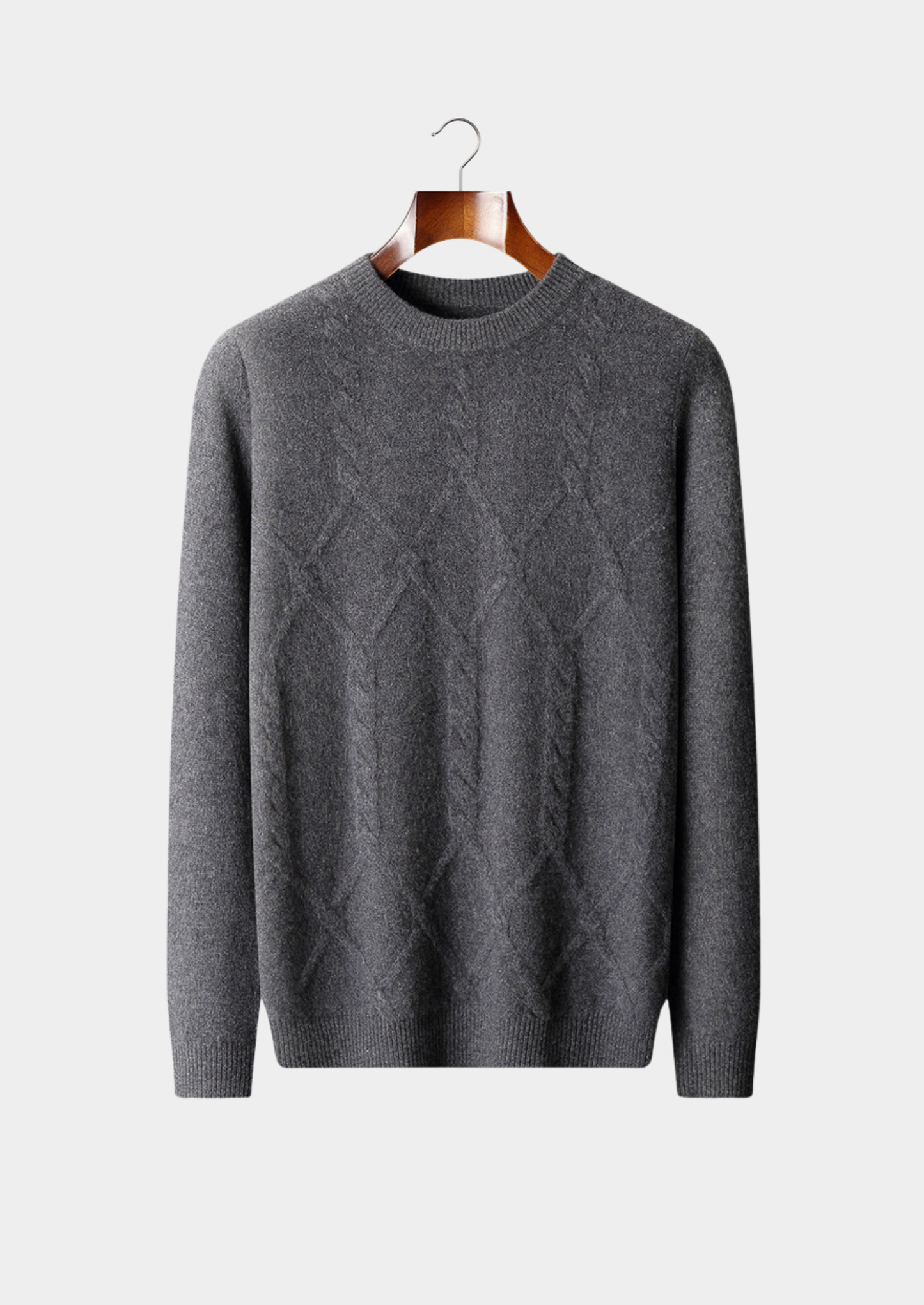 Pure Extra-Fine Merino Wool Cable Crewneck | Solmar