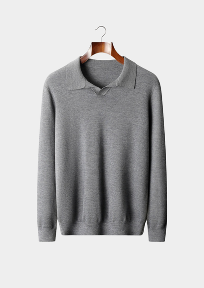 Premium Cashmere Buttonless Sweater Polo | Solmar