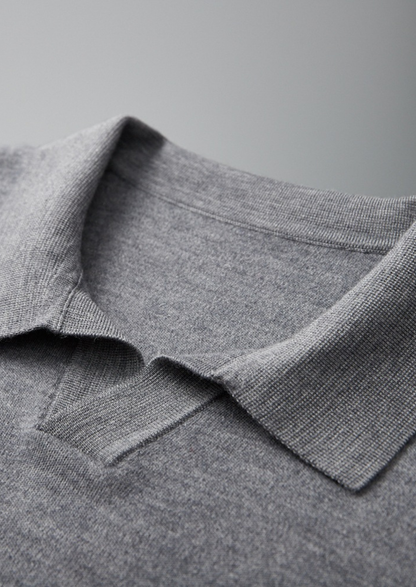 Premium Cashmere Buttonless Sweater Polo | Solmar