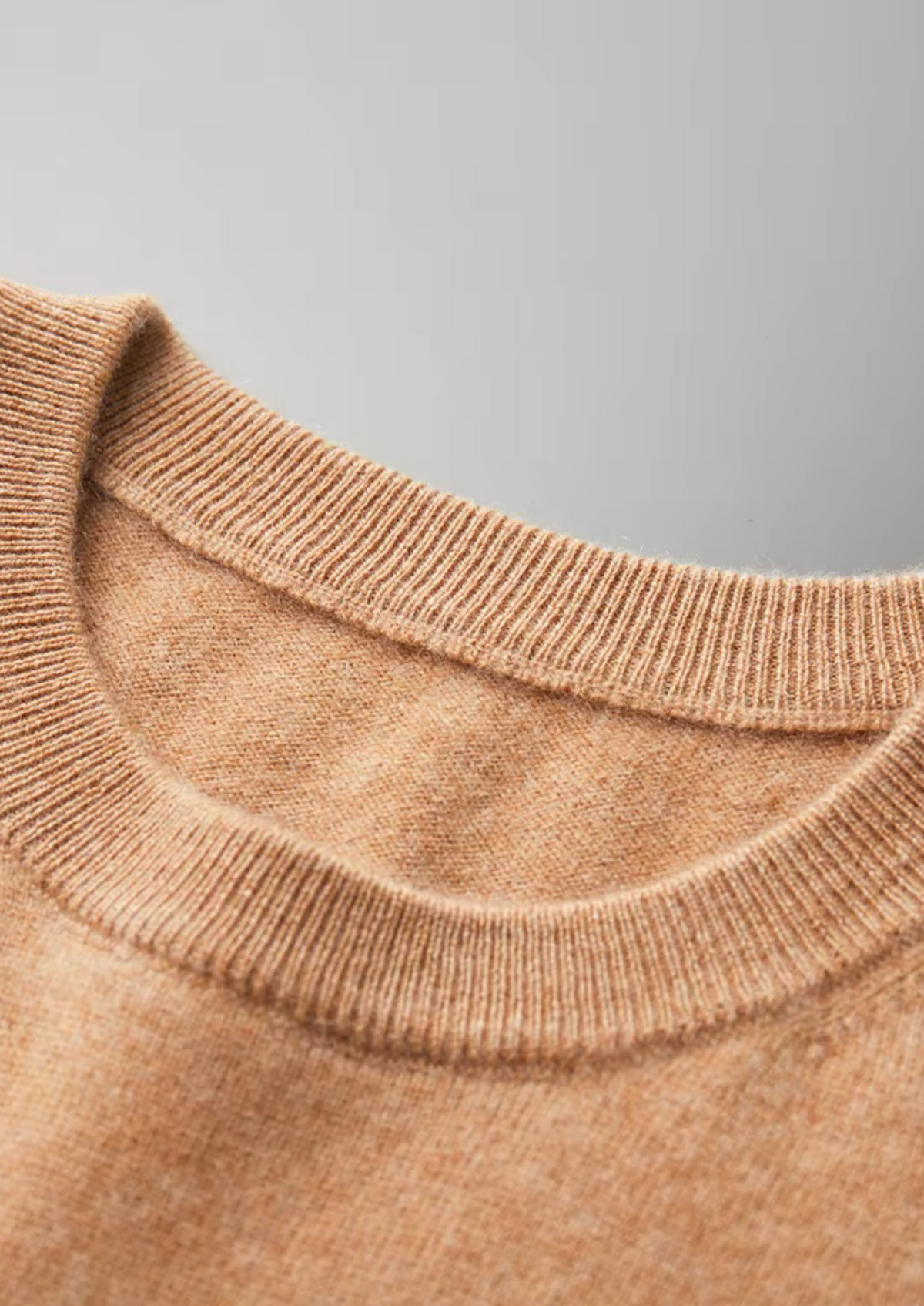 Premium Cashmere Classic Crewneck T-Shirt - Honey Mustard | Solmar