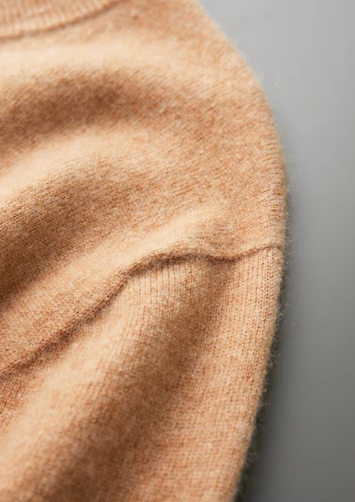 Premium Cashmere Classic Crewneck T-Shirt - Honey Mustard | Solmar