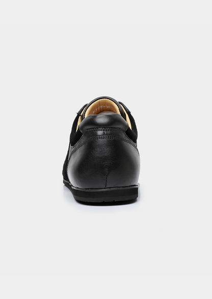 Black Retro Hybrid Suede Leather Runner | Solmar