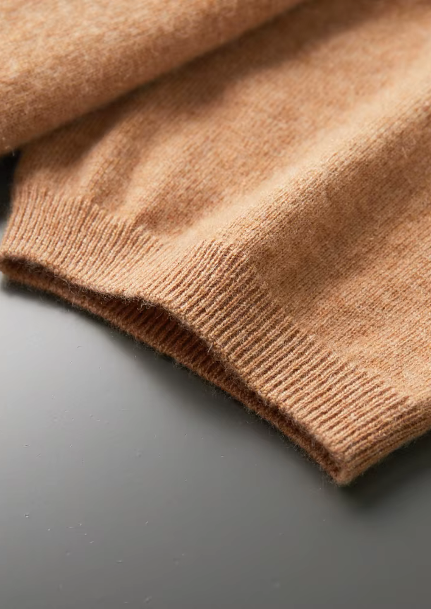Premium Cashmere Classic Crewneck T-Shirt - Honey Mustard | Solmar