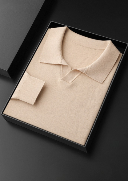 Premium Cashmere Buttonless Sweater Polo | Solmar