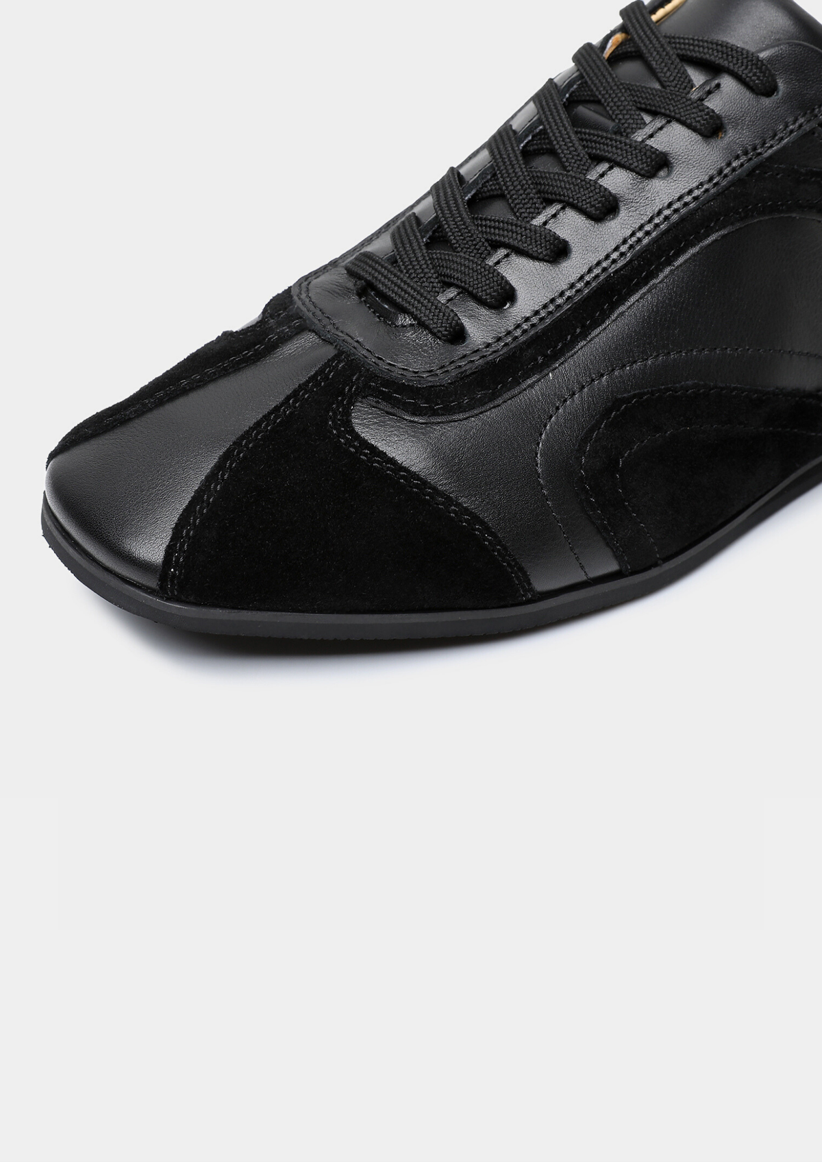 Black Retro Hybrid Suede Leather Runner | Solmar
