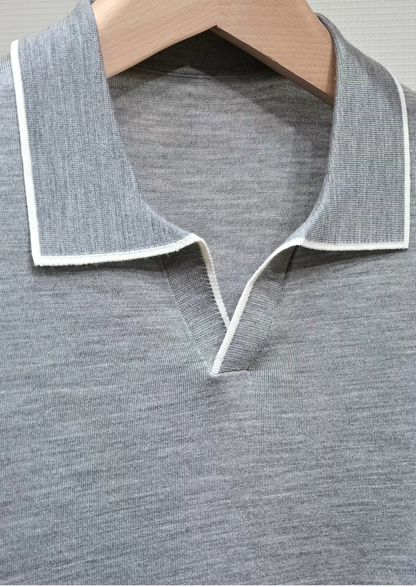 Ellis Light Gray Lightweight Polo Shirt | Solmar