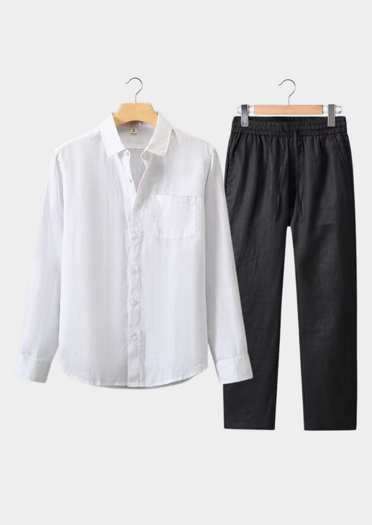 Dolcevita Longsleeve Summer Set - White/black | Solmar