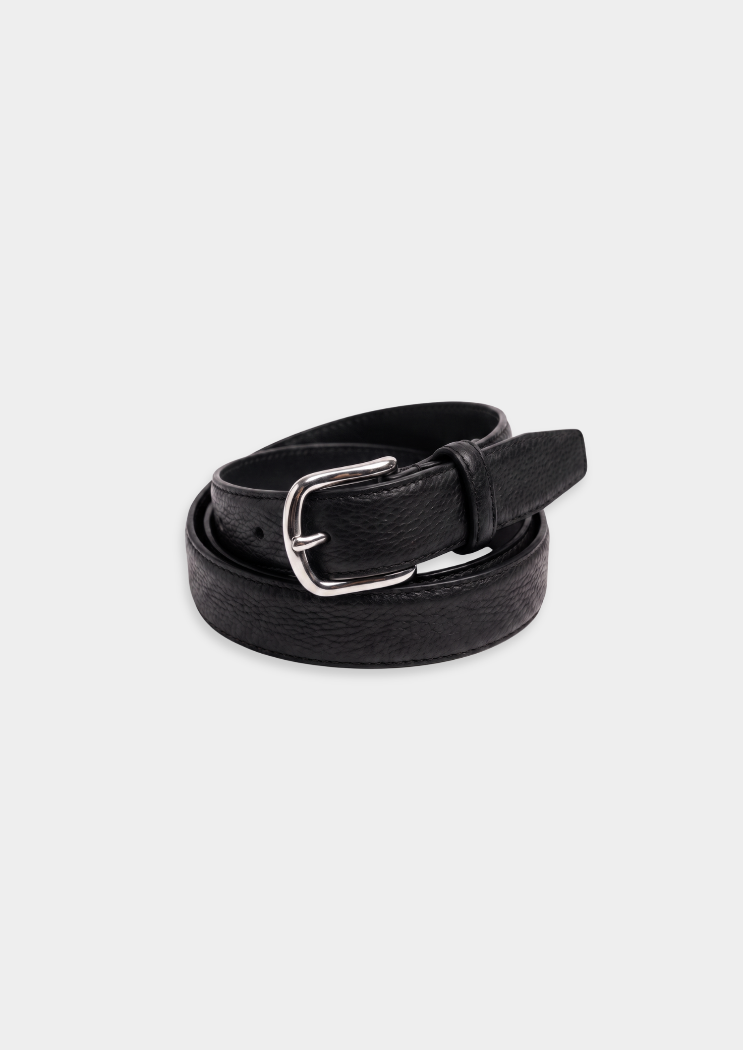 Black Essential Leather Belt | Solmar