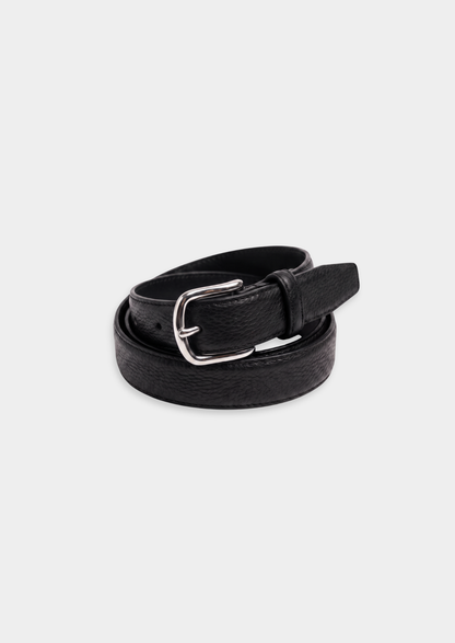 Black Essential Leather Belt | Solmar