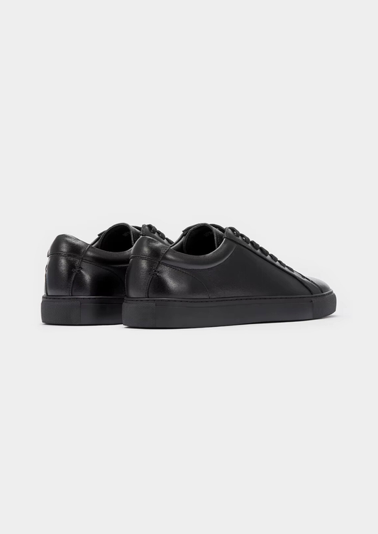 Black Essential Leather Sneaker | Solmar