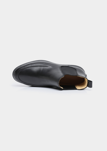 Black Leather Chelsea Boot | Solmar