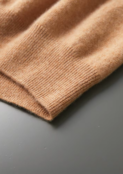 Premium Cashmere Classic Crewneck T-Shirt - Honey Mustard | Solmar