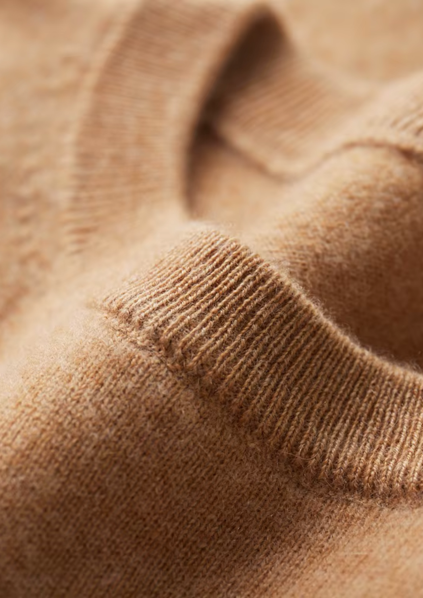 Premium Cashmere Classic Crewneck T-Shirt - Honey Mustard | Solmar