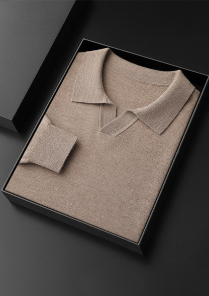Premium Cashmere Buttonless Sweater Polo | Solmar