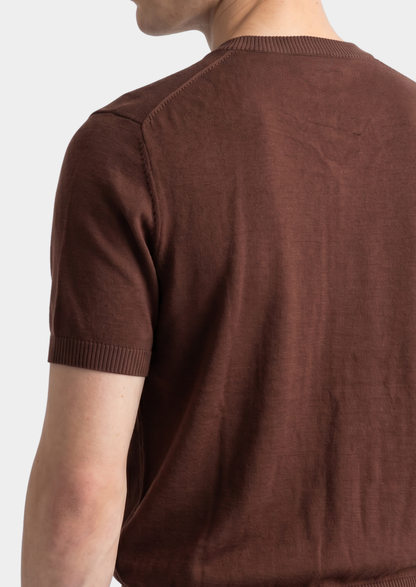 Essential Coffee Knitted Crewneck T-Shirt | Solmar