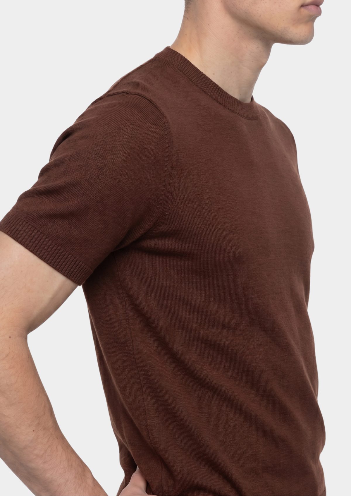 Essential Coffee Knitted Crewneck T-Shirt | Solmar