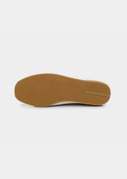 White Retro Hybrid Suede Leather Runner | Solmar