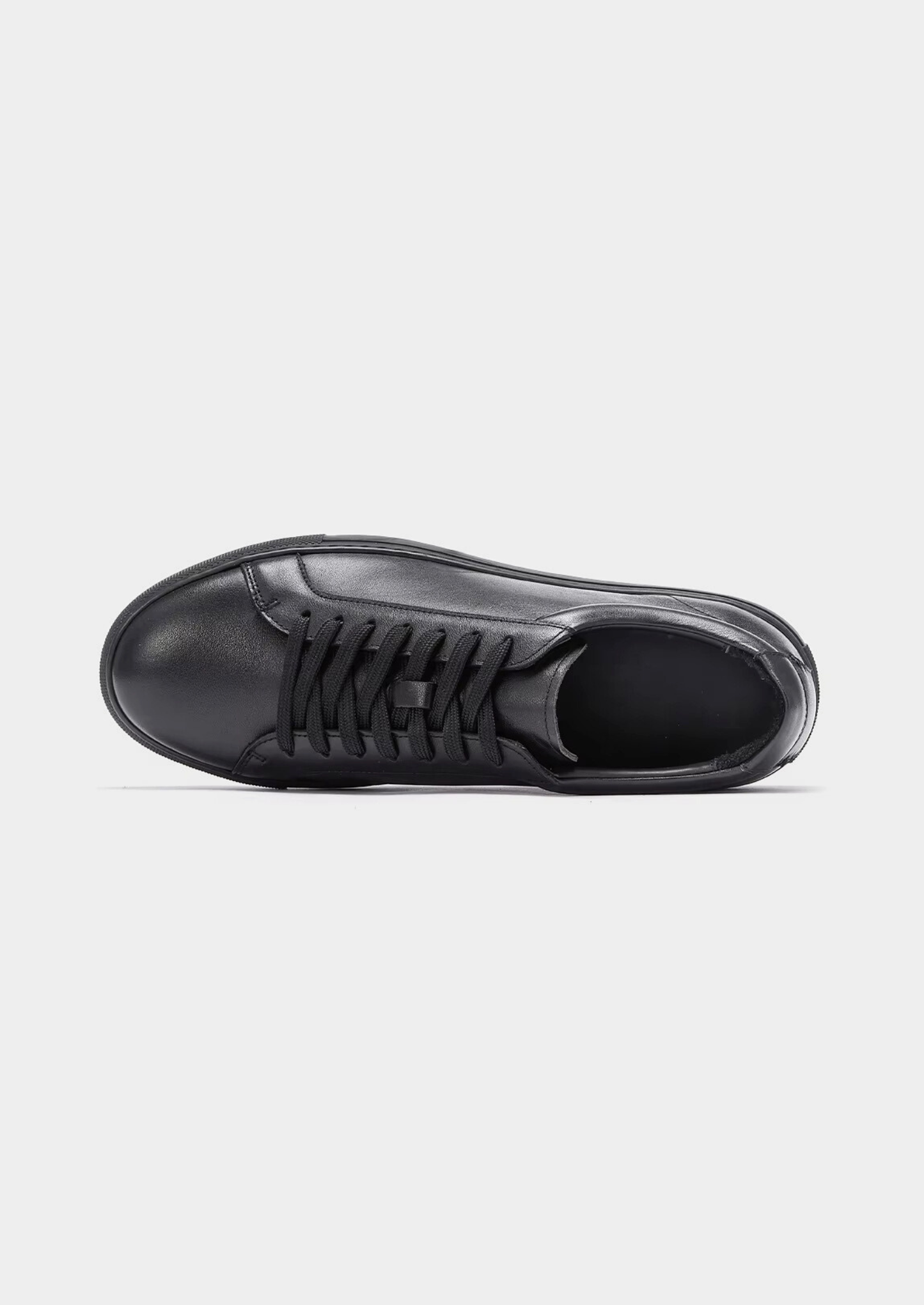 Black Essential Leather Sneaker | Solmar