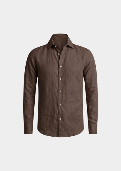 Portofino Coastal Shirt - Dark Brown | Solmar