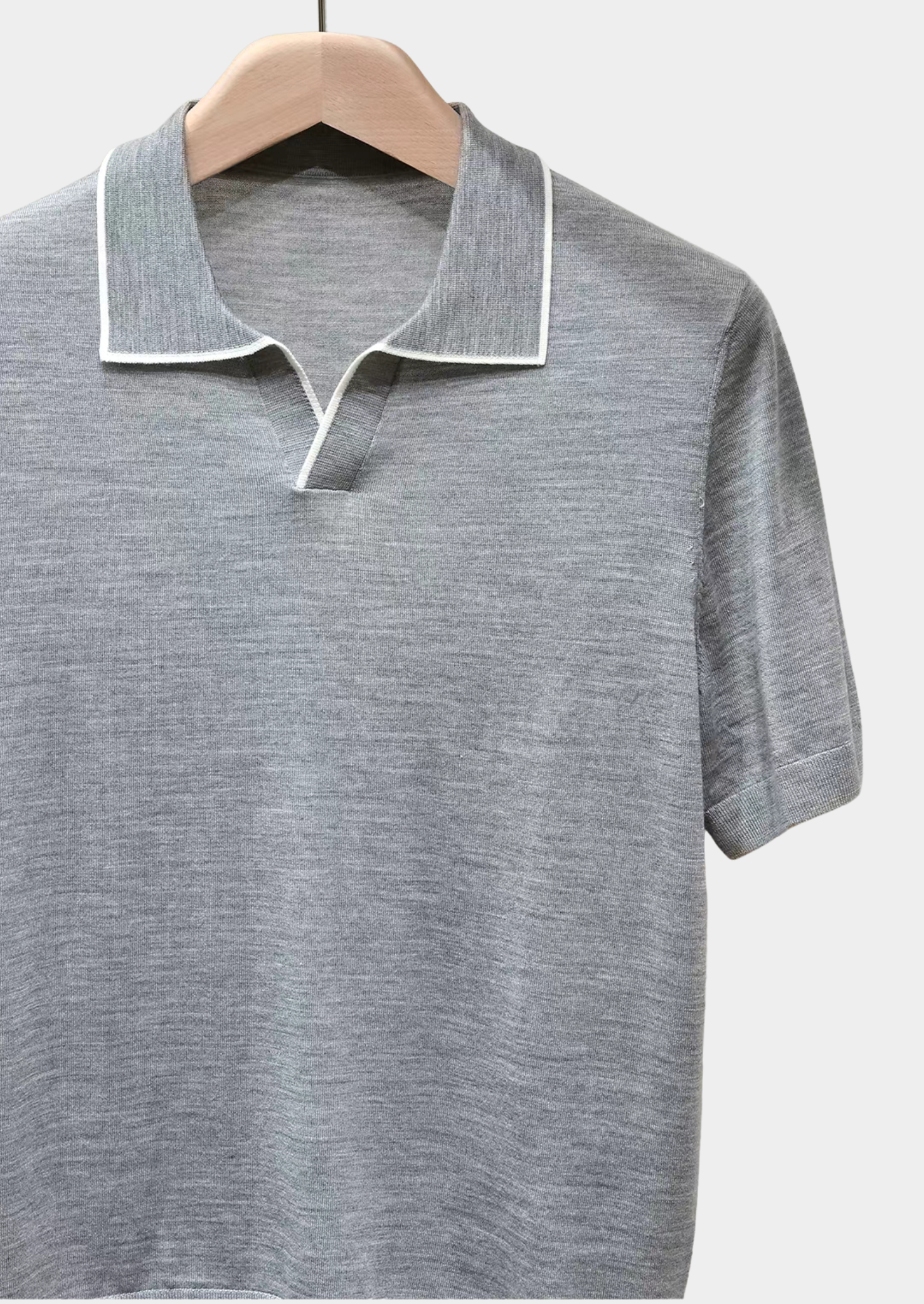 Ellis Light Gray Lightweight Polo Shirt | Solmar