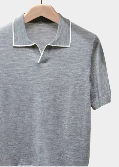 Ellis Light Gray Lightweight Polo Shirt | Solmar