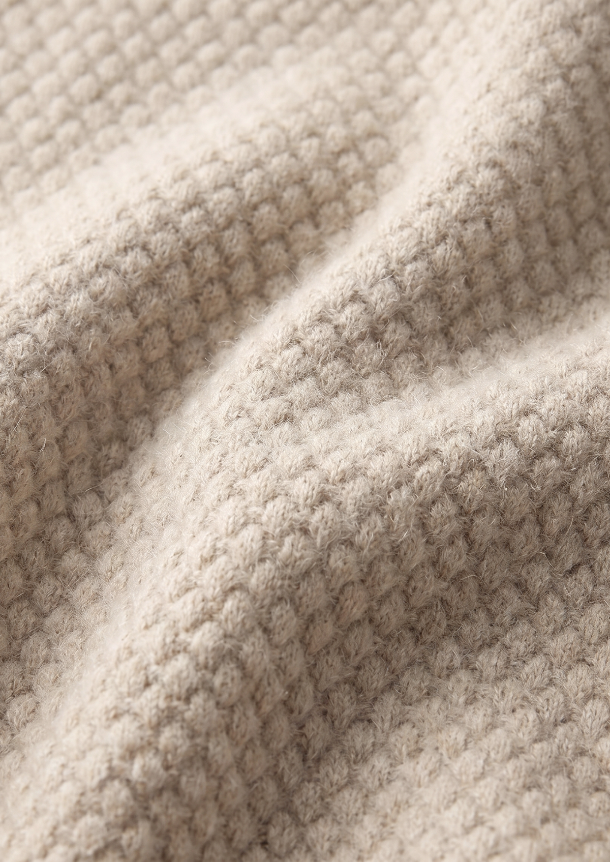 Premium Cashmere Ivory Two-Tone Polo | Solmar