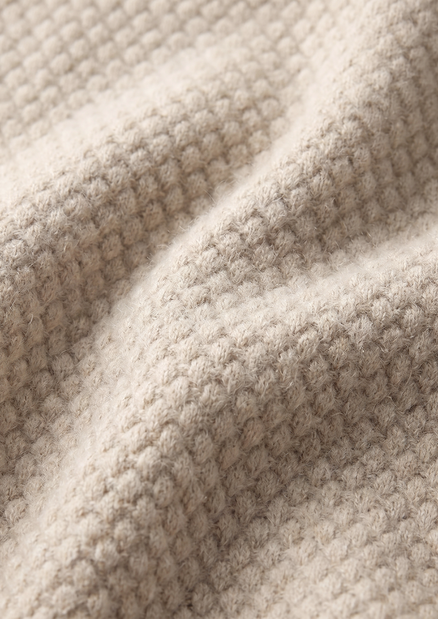 Premium Cashmere Ivory Two-Tone Polo | Solmar