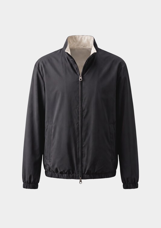 Black Technical Windbreaker Jacket | Solmar