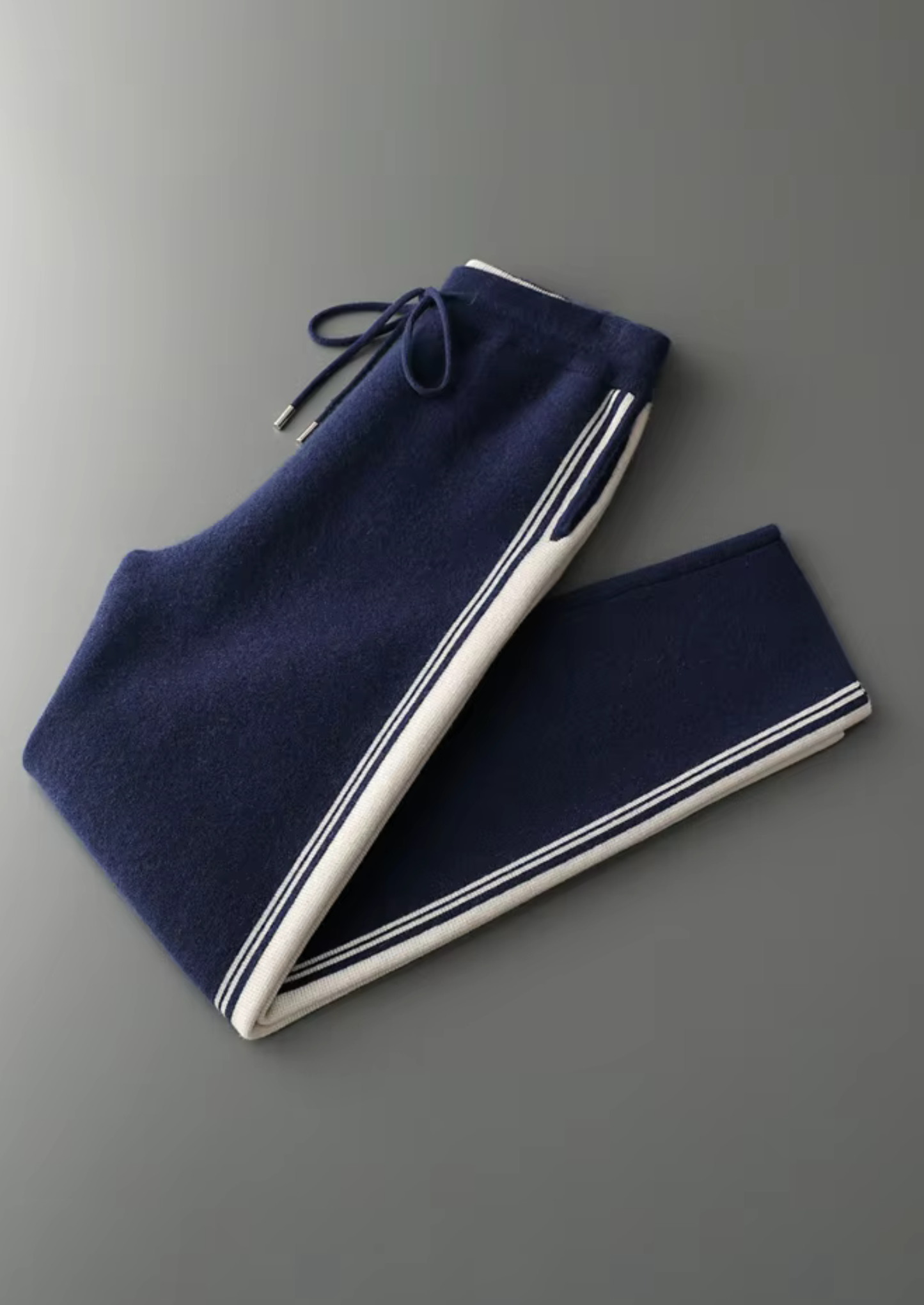 Pure Extra-Fine Merino Wool Navy Blue Damien Set | Solmar