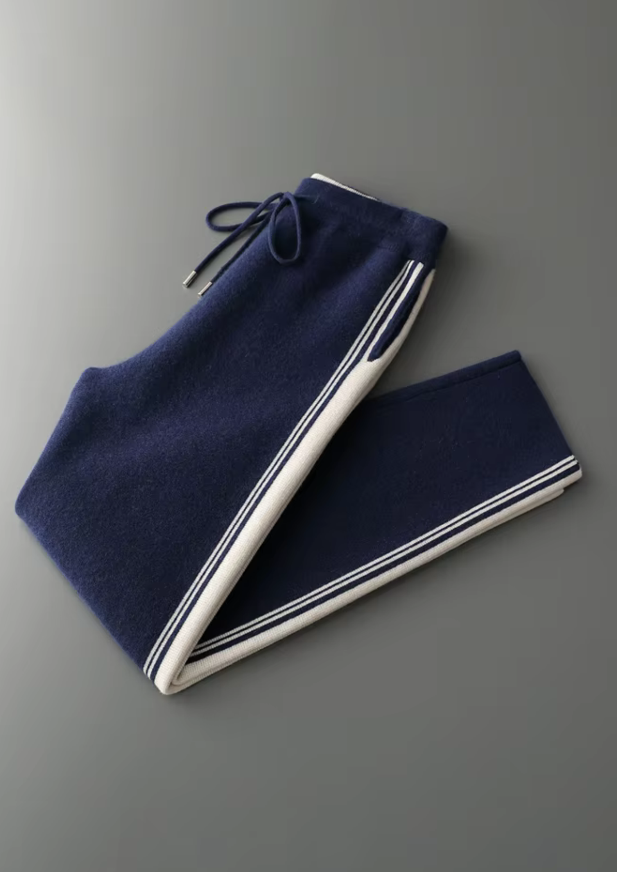 Pure Extra-Fine Merino Wool Navy Blue Damien Set | Solmar