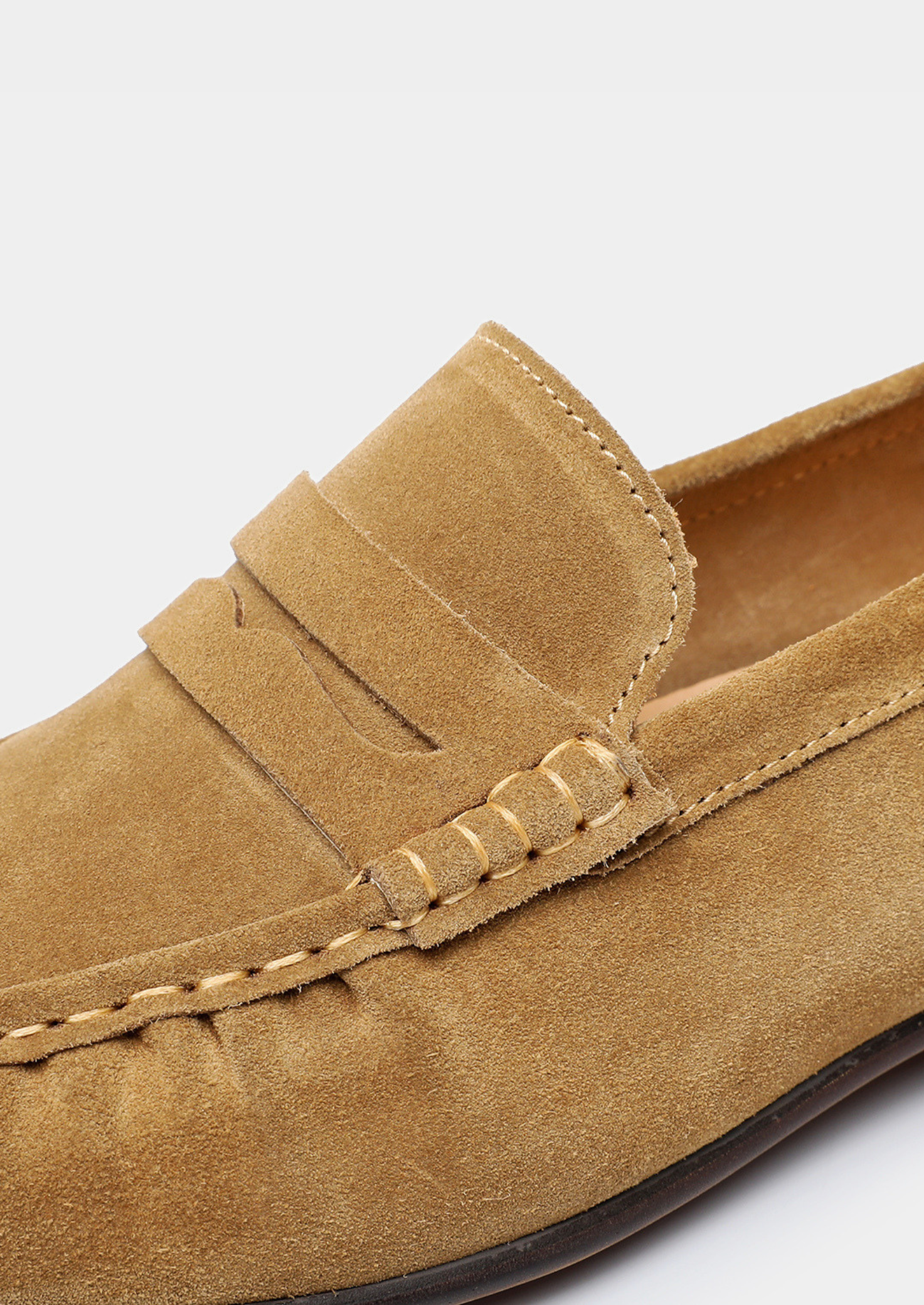 Caramel Classic Penny Suede Loafers | Solmar